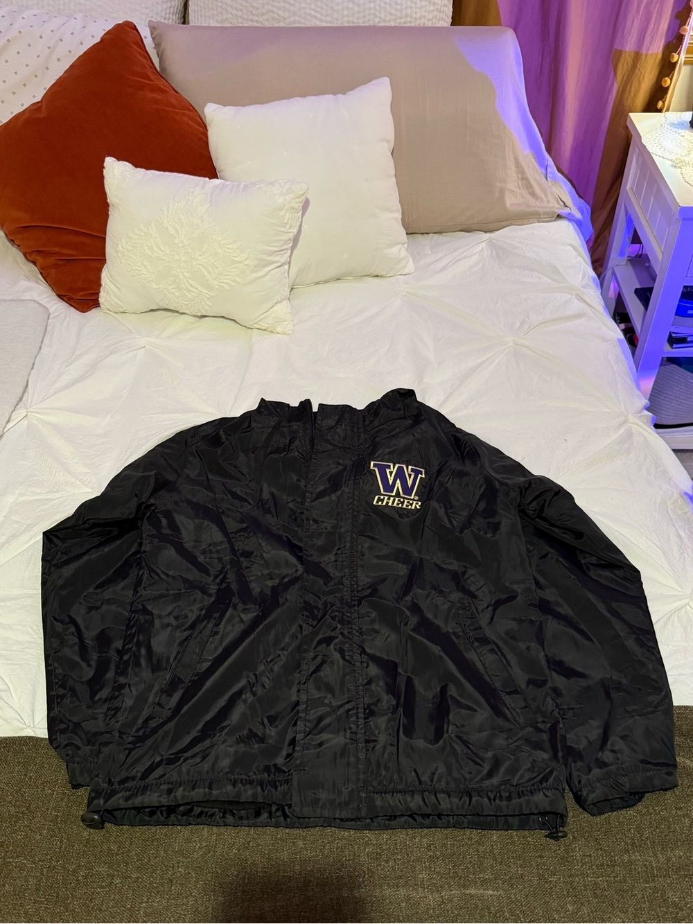 Adidas Black Ski/Snow Jacket with 'Washington Cheer' Logo